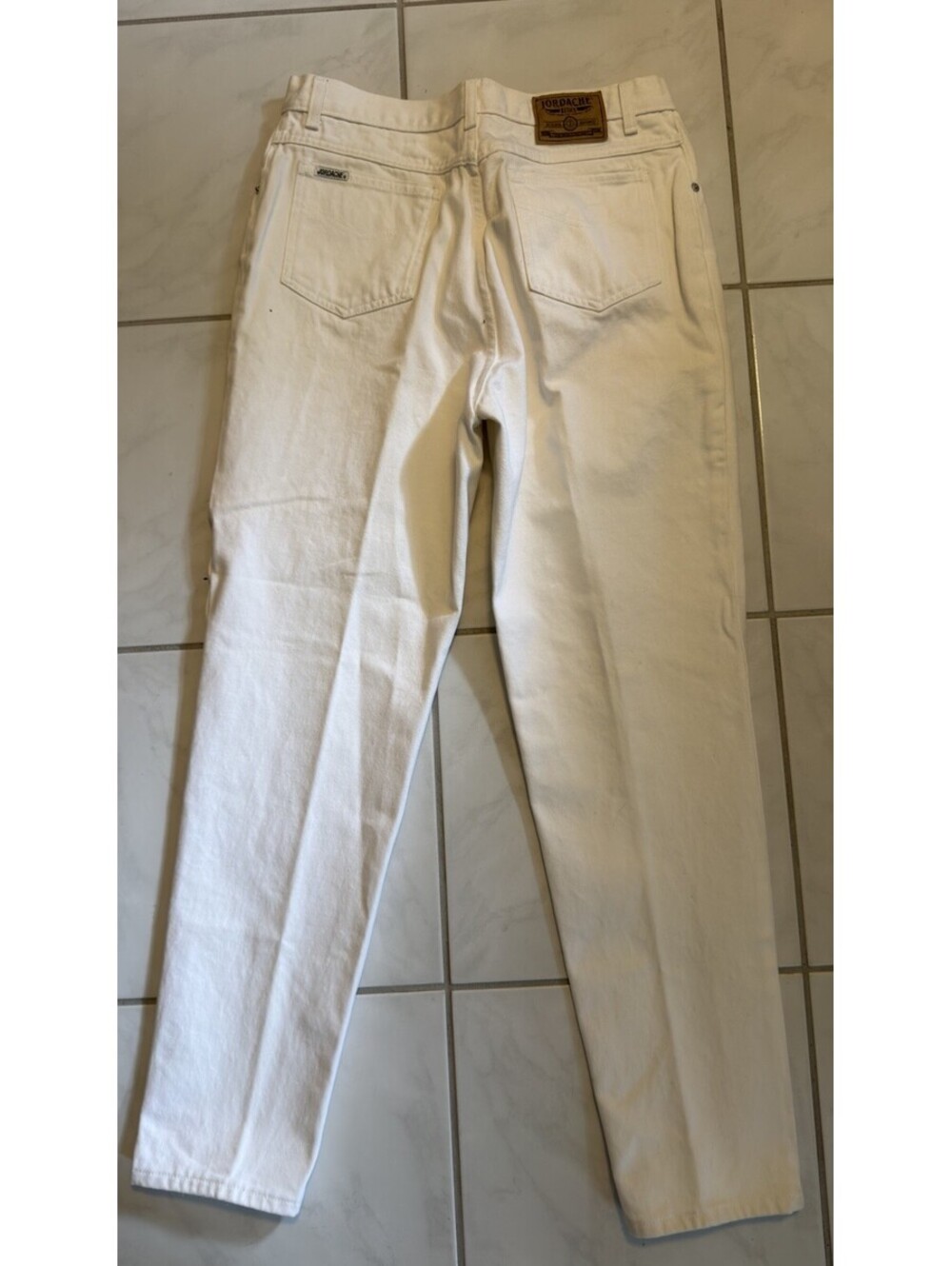 Vintage 90s Jordache Jeans Size 14 White Light Denim